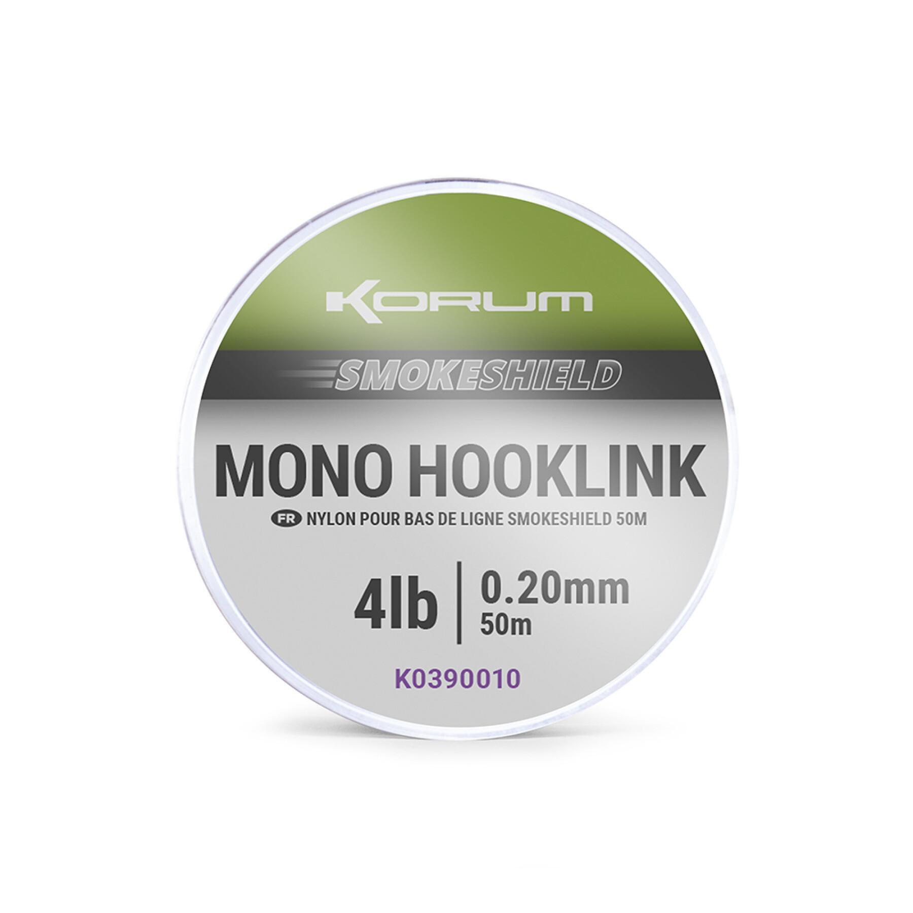 Ligação Korum smokeshield mono hooklink 0,26mm 1x5