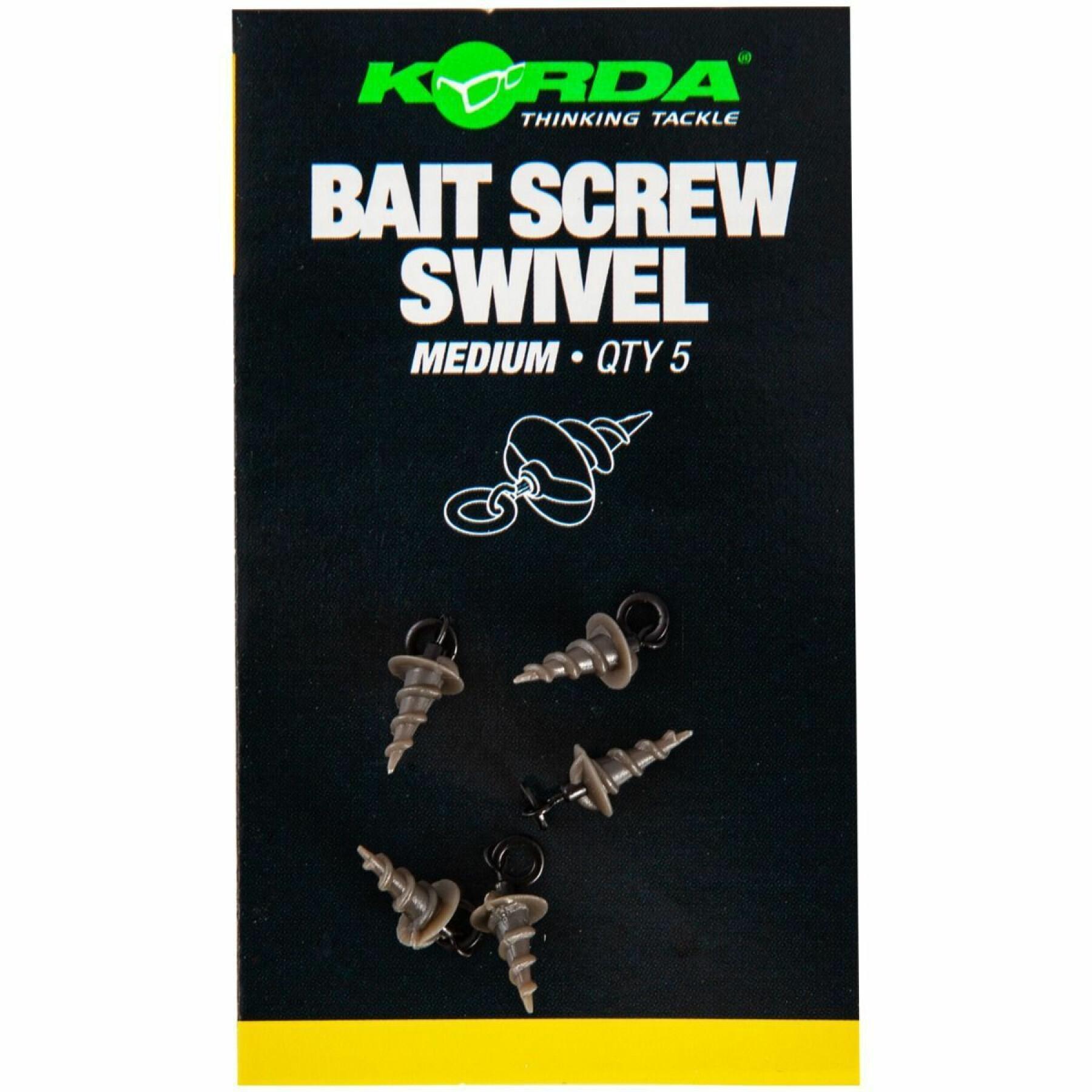 Giro da carpa Korda Micro Ring Swivel Bait Screw Medium (5pcs)