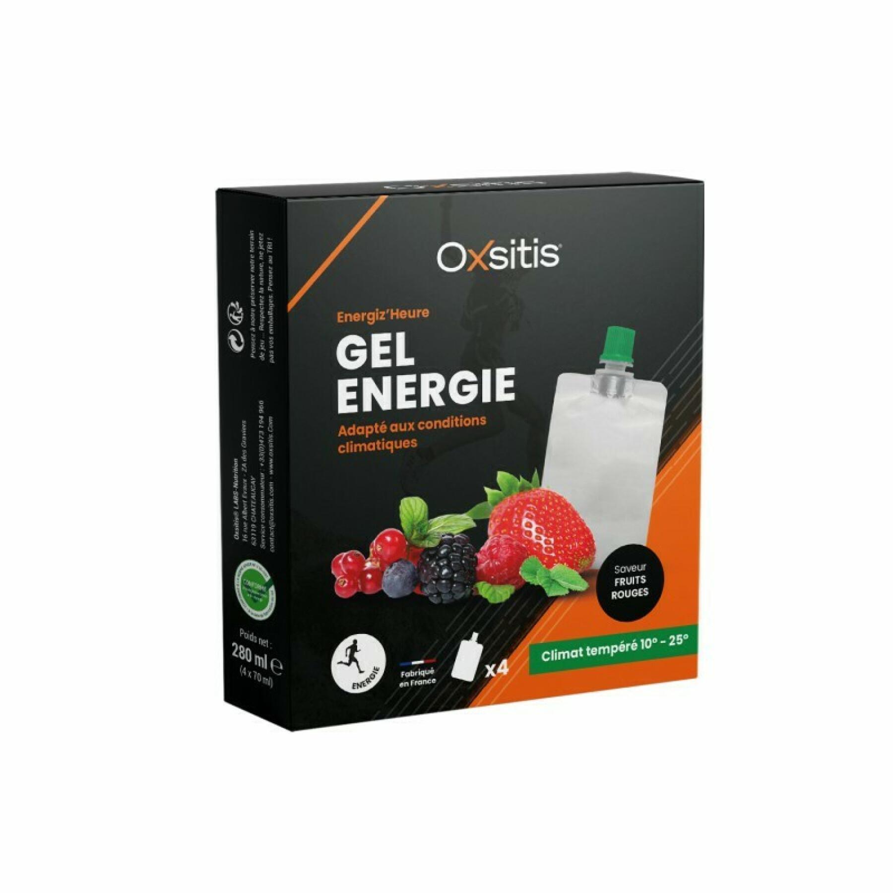 Gel energético para clima temperado - fruta vermelha Oxsitis Energiz'heure