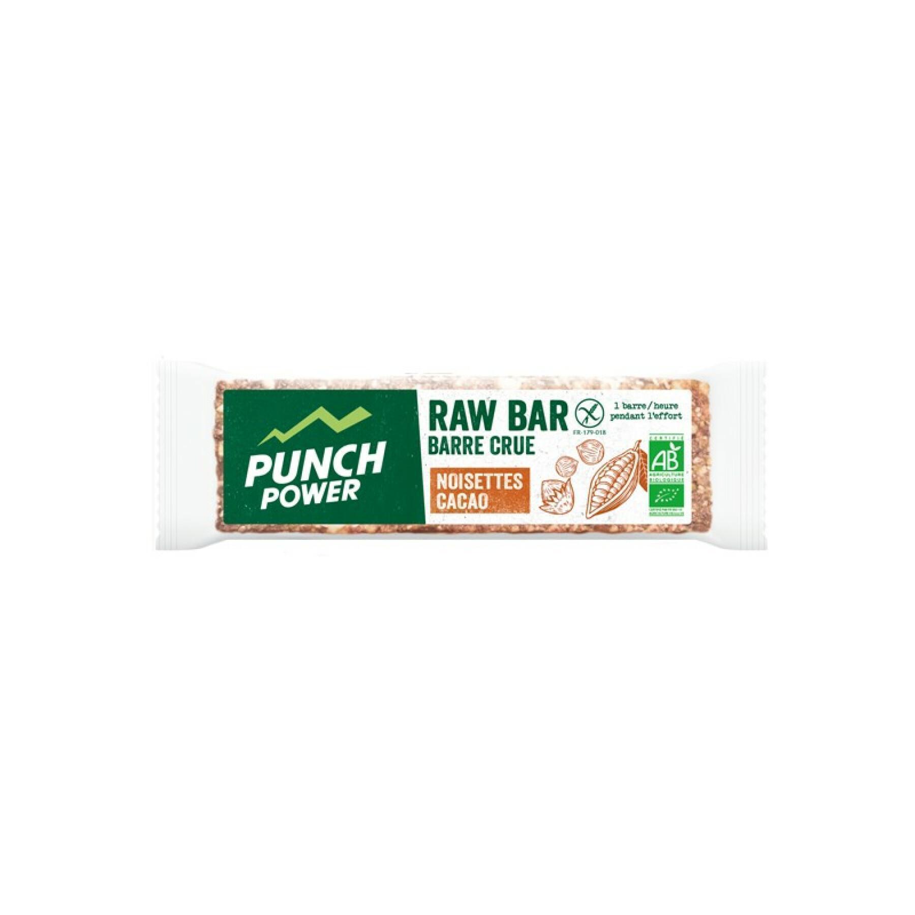 Mostrar 20 barras de energia Punch Power Rawbar Noisettes cacao