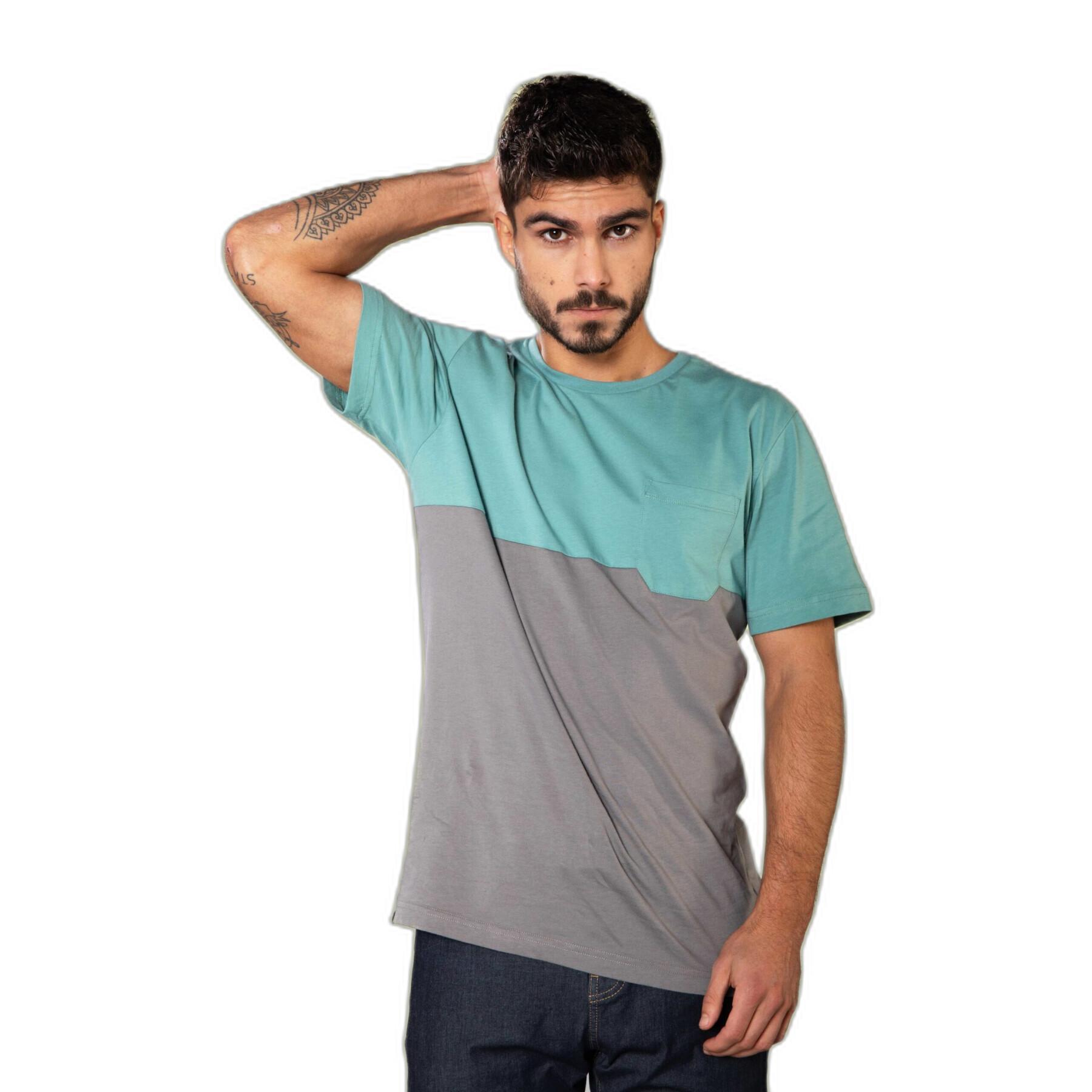 T-shirt com bolso bicolor Snap Climbing