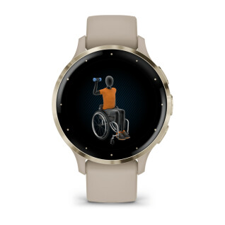 Relógio Connected em aço inoxidável com caixa e bracelete de silicone Garmin Venu® 3S