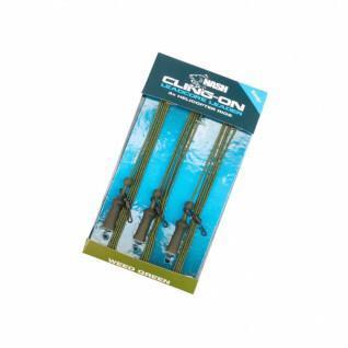 Pacote de 6 líderes Nash TT cling-on leadcore helicopter weed